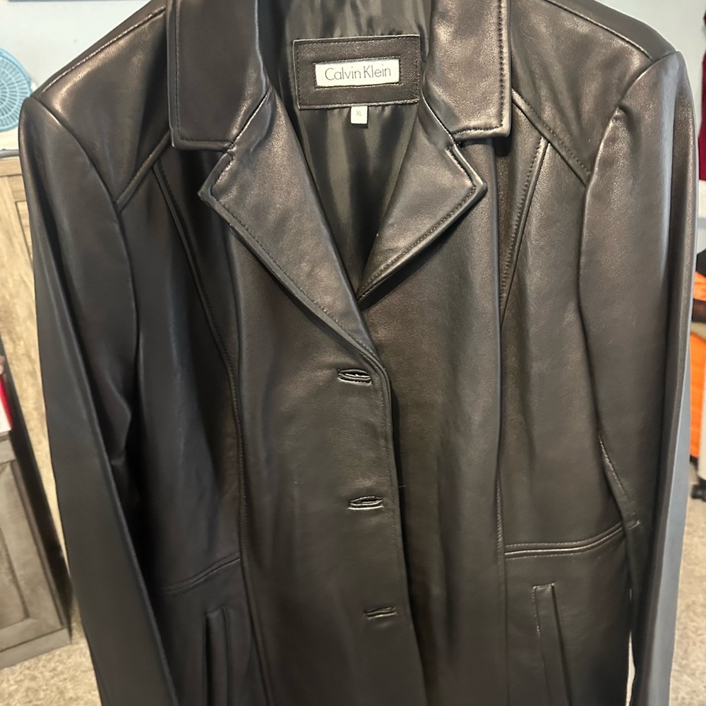 Calvin Klein Black Leather Jacket